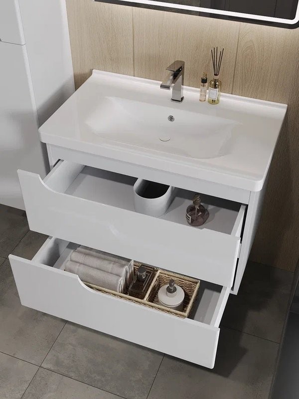 Тумба под раковину Orange Topline Milano 80 белый глянец