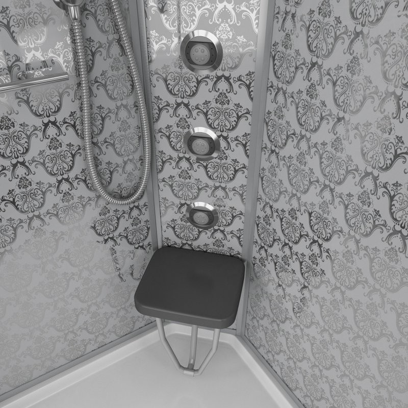 Душевая кабина Niagara Luxe 7715W хром, металлик, с сиденьем