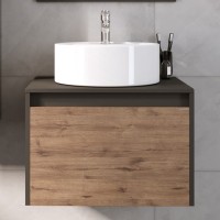 Тумба с раковиной Grossman Смарт 60 веллигтон, графит