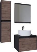 Тумба с раковиной Grossman Смарт 60 веллигтон, графит