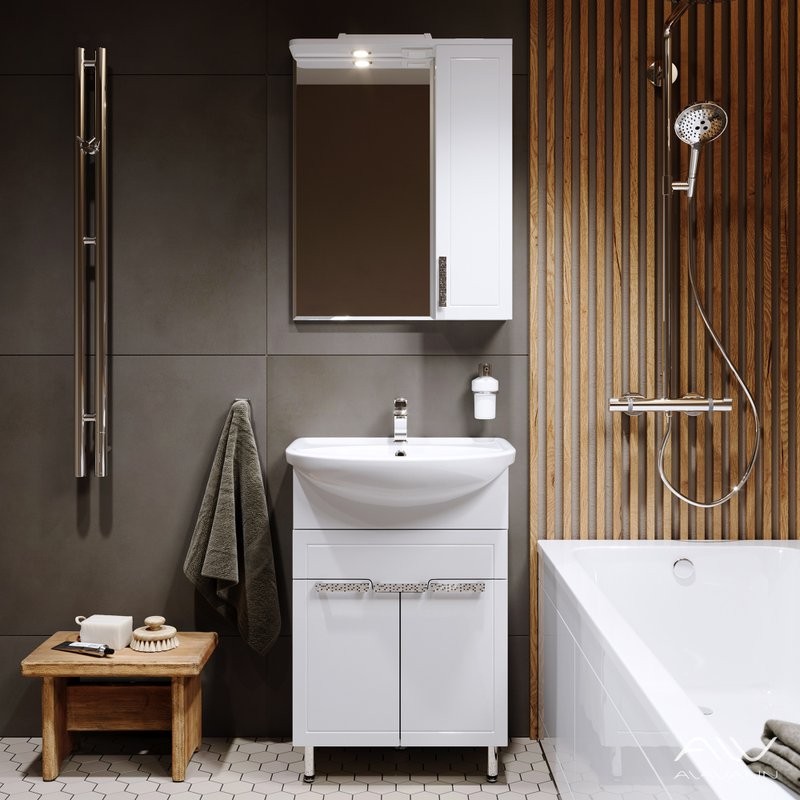 Мебель для ванной комнаты Alavann Vittoria 60 напольная, белая