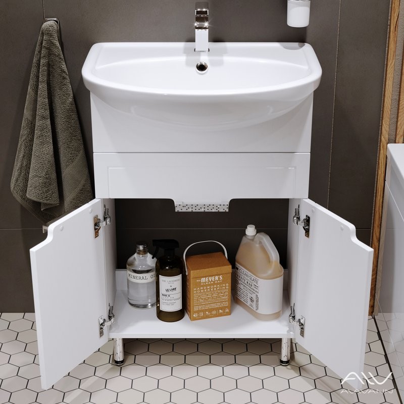 Мебель для ванной комнаты Alavann Vittoria 60 напольная, белая