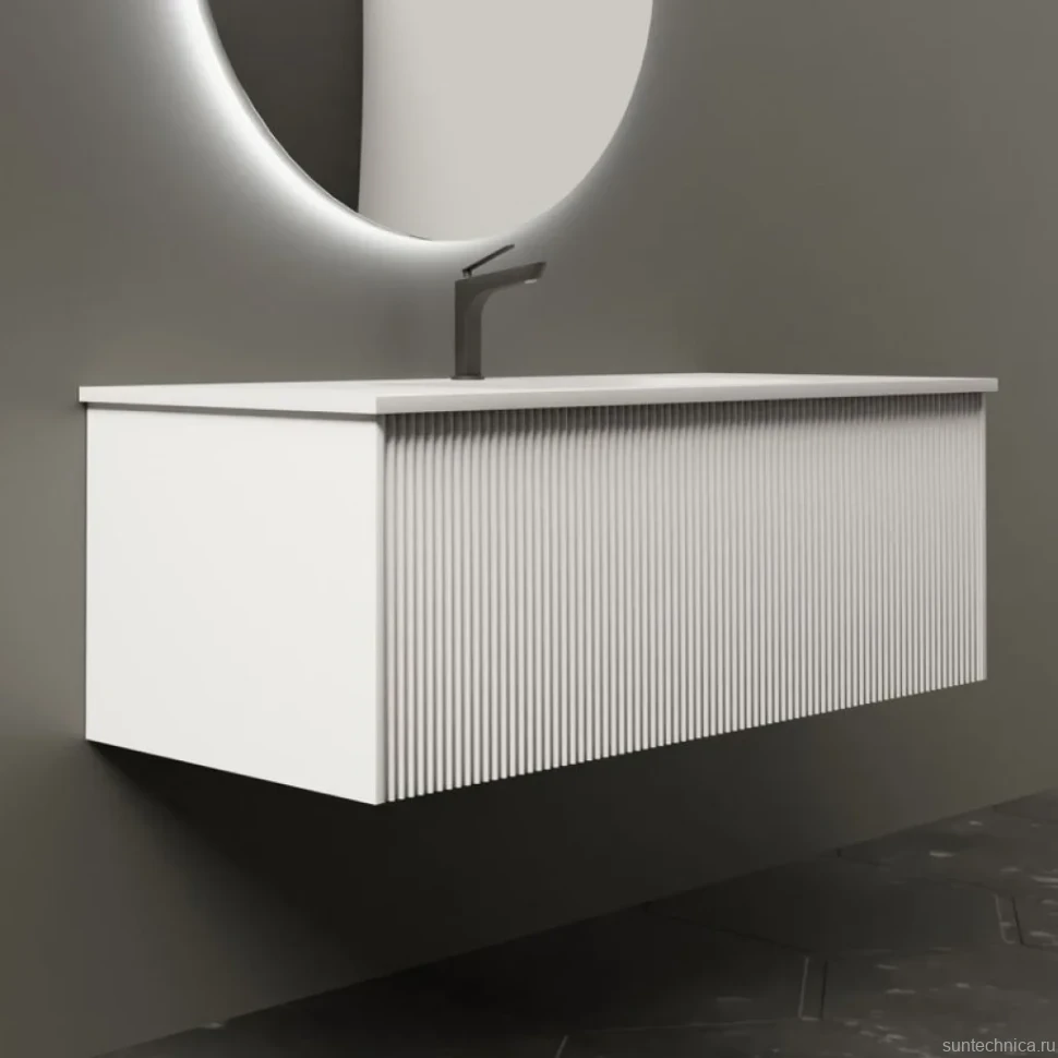 Тумба с раковиной La Fenice Terra 100 белая