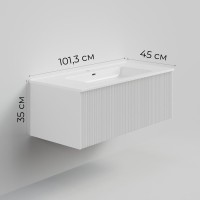Тумба с раковиной La Fenice Terra 100 белая