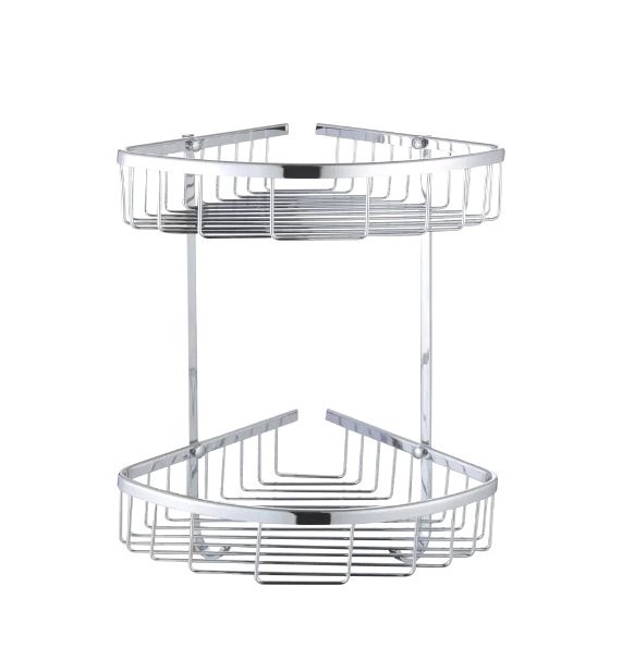 Полка Rose RW12 угловая, двойная, хром