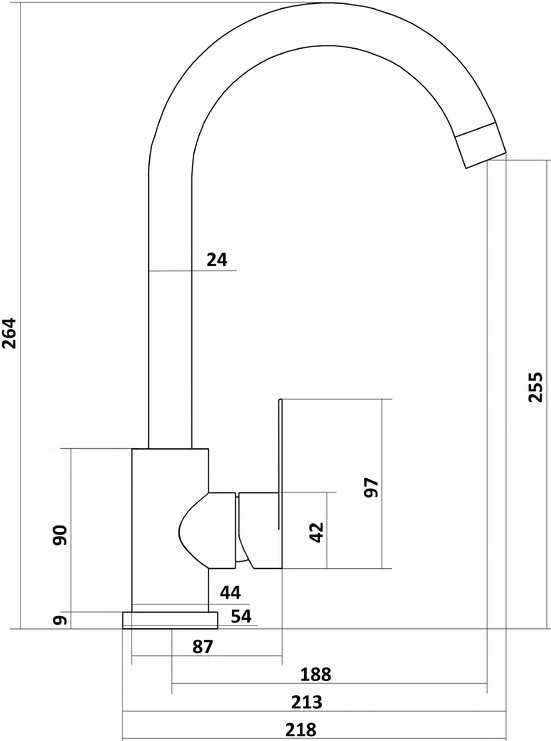 Смеситель для кухни Славен Сталь Ж СЛ-ОД-Ж22