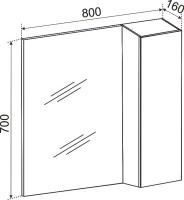Мебель для ванной комнаты Emmy Стоун 80 напольная, серый бетон