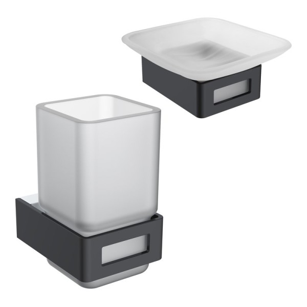 Набор Стакан Boheme Q 10944-B + Мыльница 10943-B