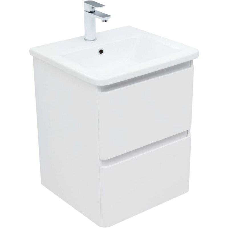 Тумба под раковину без столешницы Aquanet Эмбер 50 белая матовая