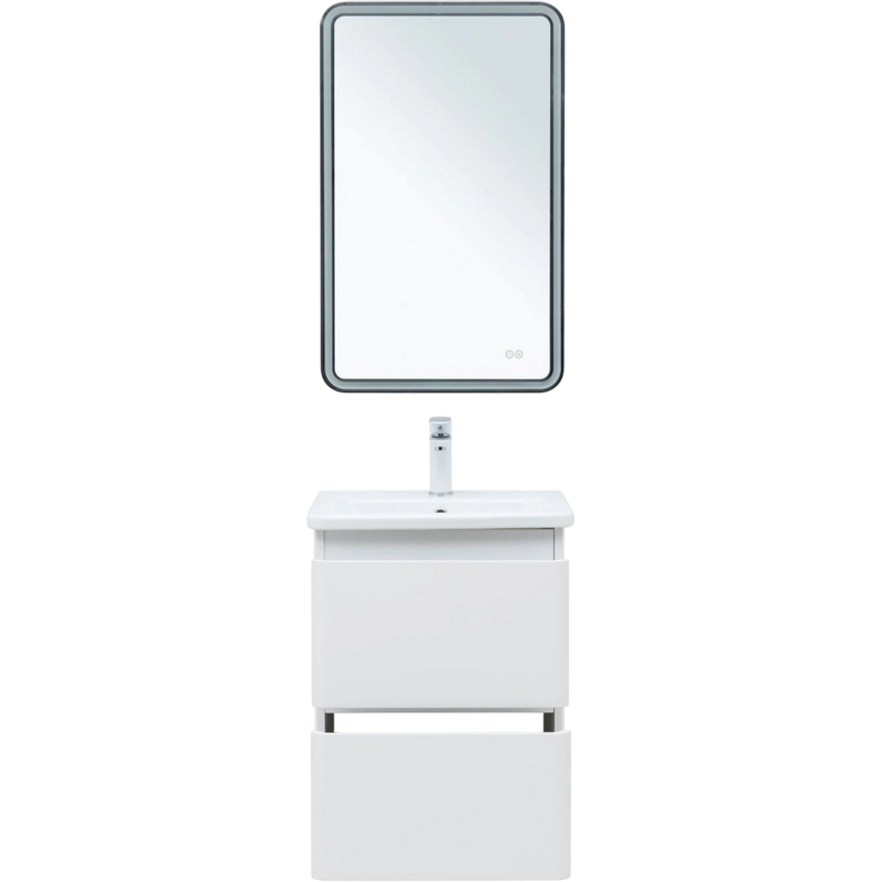 Тумба под раковину без столешницы Aquanet Эмбер 50 белая матовая