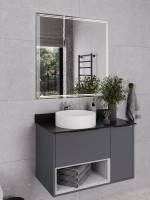 Зеркало Comforty Джанкой 90 с подсветкой, бесконтактный сенсор, антизапотевание