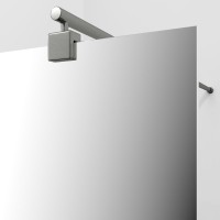 Душевая перегородка Wasserkraft Rur 30W 110 см, профиль графит, стекло зеркальное