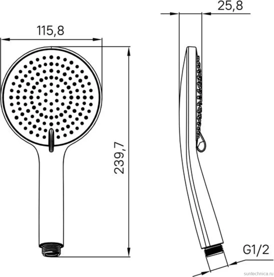 Душевая лейка IDDIS Optima Home OPH3F0Bi18 черная матовая