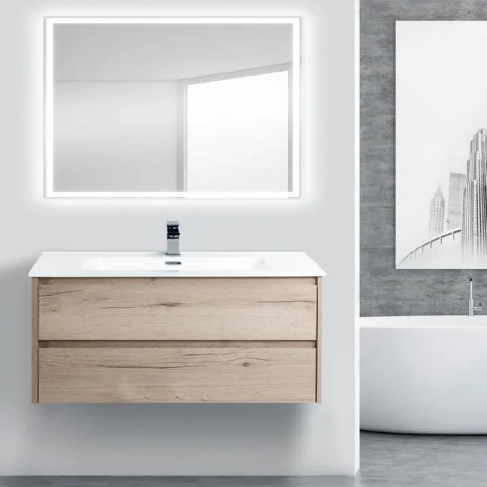 Тумба под раковину BelBagno Kraft 100 rovere galifax bianco