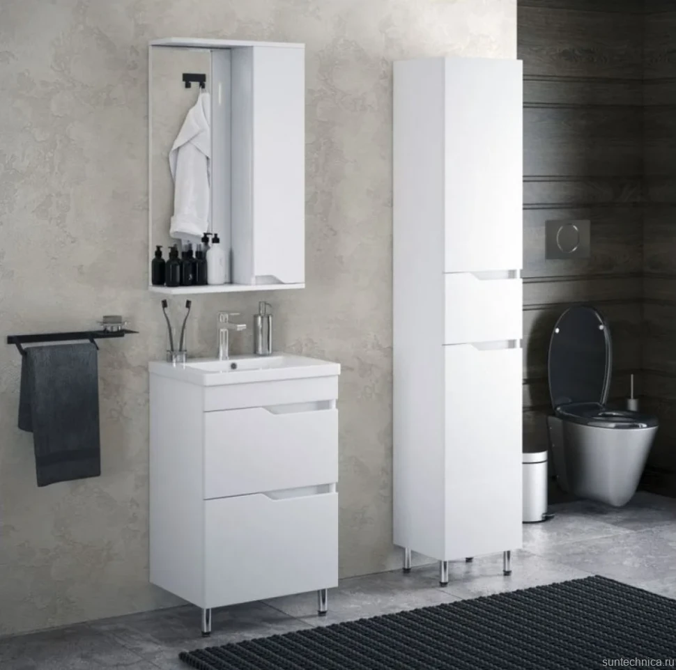 Тумба с раковиной Corozo Теона Z2 50 белая
