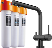 Комплект Смеситель Omoikiri Nagano GB, графит + Фильтр Pure Drop Lite