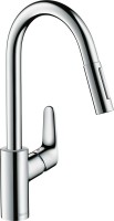 Комплект Смеситель Hansgrohe Focus 31815000 + Фартук черный