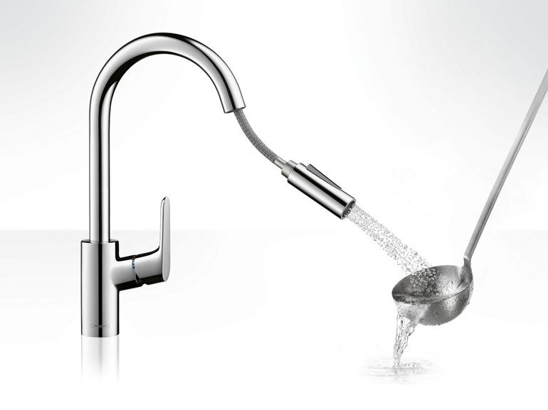 Комплект Смеситель Hansgrohe Focus 31815000 + Фартук черный