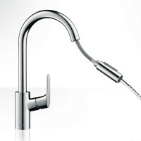 Комплект Смеситель Hansgrohe Focus 31815000 + Фартук черный