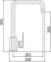 Смеситель для кухни Fashun A54020 сатин