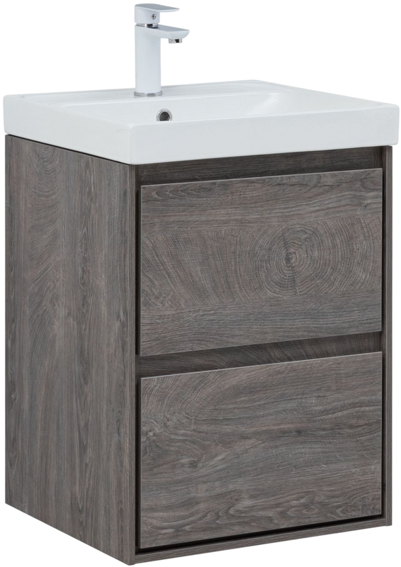 Тумба с раковиной Aquanet Милан 50 подвесная, дуб рошелье