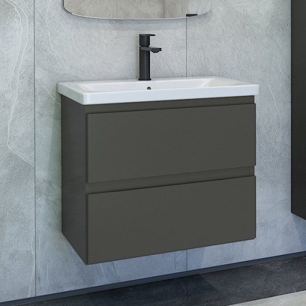 Тумба под раковину без столешницы Caprigo Forte 65 подвесная, графит