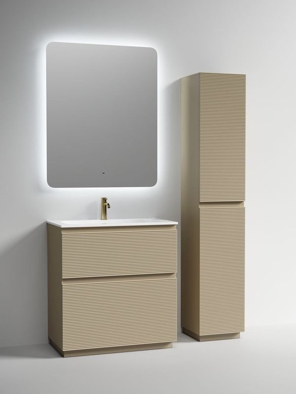 Мебель для ванной комнаты Sancos Folk Floor 80 напольная, капучино, раковина CN7012