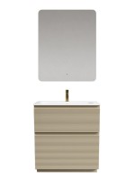 Мебель для ванной комнаты Sancos Folk Floor 80 напольная, капучино, раковина CN7012