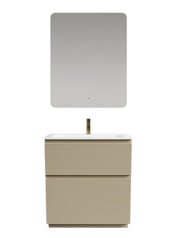 Мебель для ванной комнаты Sancos Folk Floor 80 напольная, капучино, раковина CN7012