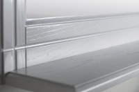 Зеркало ASB-Woodline Берта 85 белое, патина серебро, с полкой
