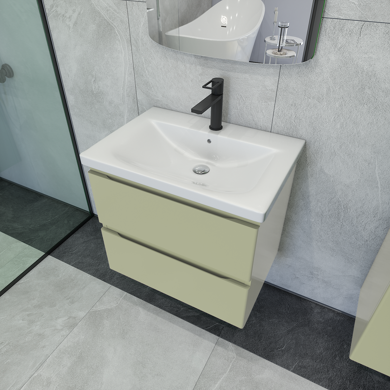 Тумба с раковиной Caprigo Forte 65 подвесная, фисташка