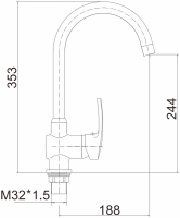 Смеситель для кухни Fashun A4066 хром