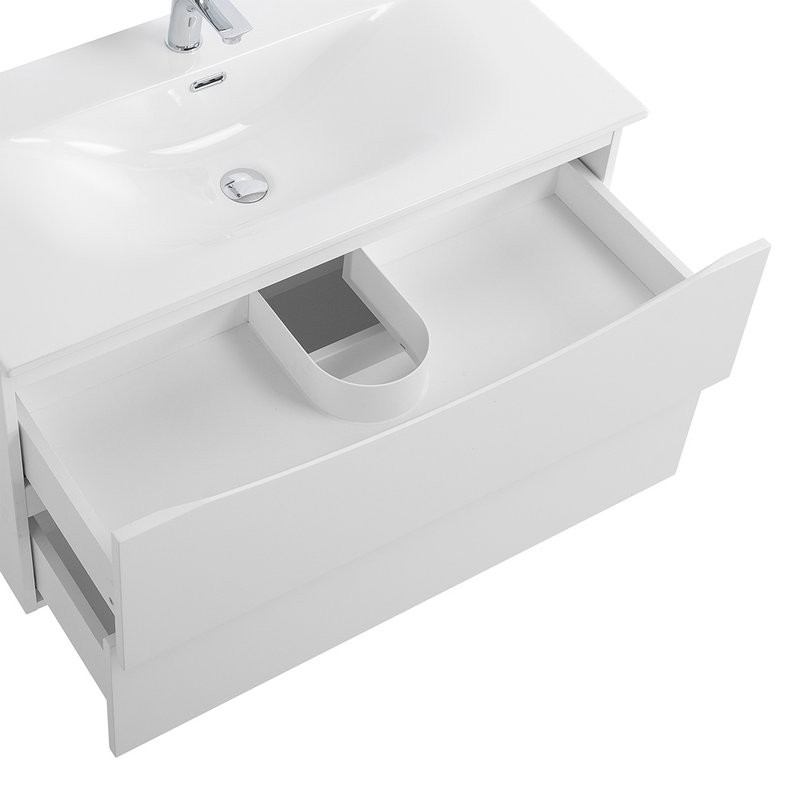 Мебель для ванной комнаты BelBagno Marino-cer-n 80 подвесная, bianco lucido