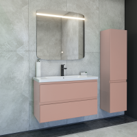 Мебель для ванной комнаты Caprigo Forte 90 подвесная, пудра