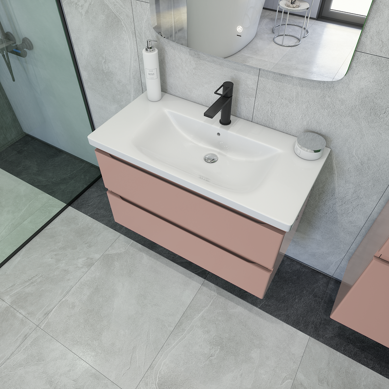 Мебель для ванной комнаты Caprigo Forte 90 подвесная, пудра