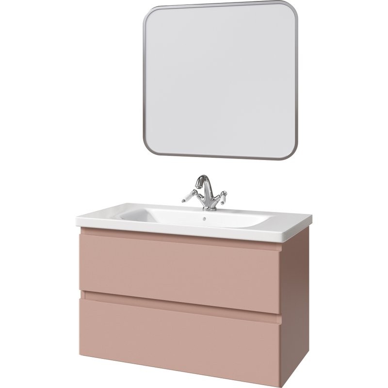 Мебель для ванной комнаты Caprigo Forte 90 подвесная, пудра