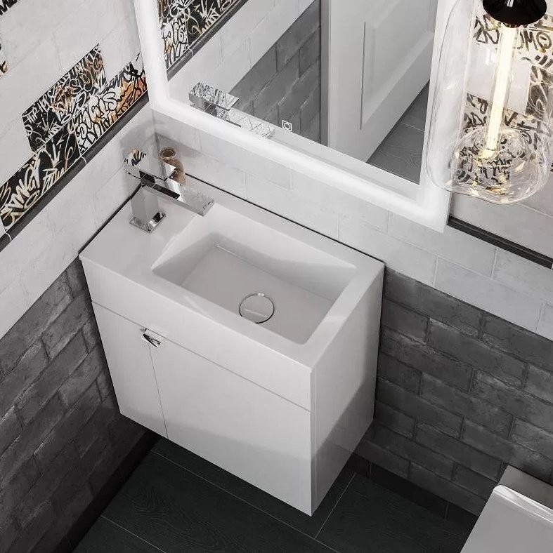 Тумба под раковину KERAMA MARAZZI Lato 50 подвесная, белая