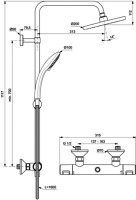 Душевая стойка Ideal Standard Ceratherm T25 A7208AA