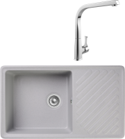 Комплект Мойка GranFest Quarz Z 53 серая + Смеситель MEGA Mega