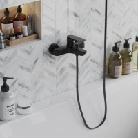 Смеситель для ванны с душем Paini Nove 09YO111 черный Смеситель для ванны с душем Paini Nove 09YO111 черный