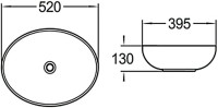 Накладная раковина SantiLine SL-1020