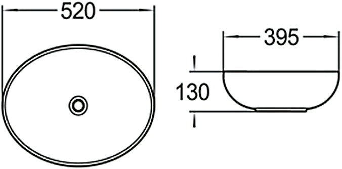 Накладная раковина SantiLine SL-1020