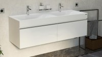 Тумба под раковину Velvex Pulsus 140 подвесная, белая