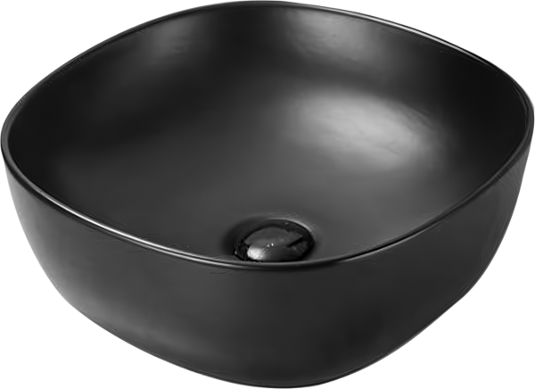 Накладная раковина SantiLine SL-1106MB черная матовая