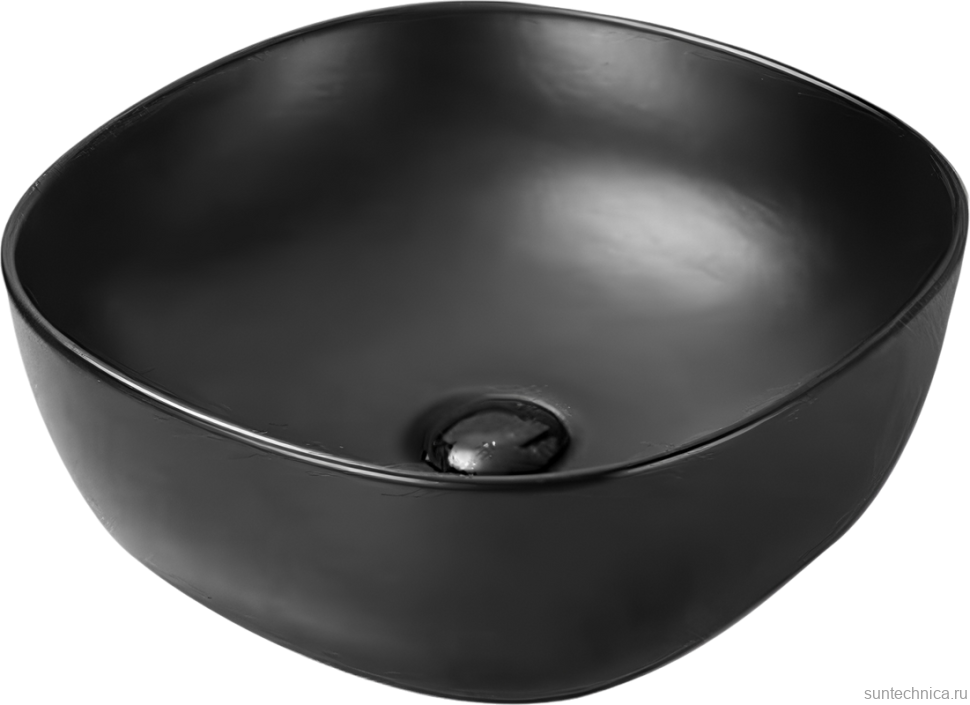 Накладная раковина SantiLine SL-1106MB черная матовая