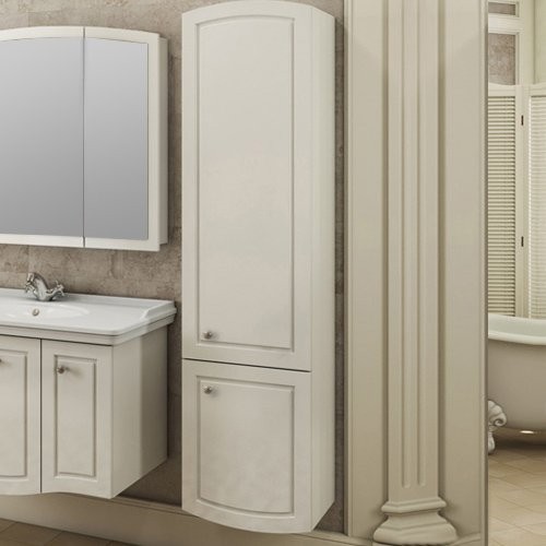 Шкаф-пенал для ванной Comforty Палини 42 подвесной, белый