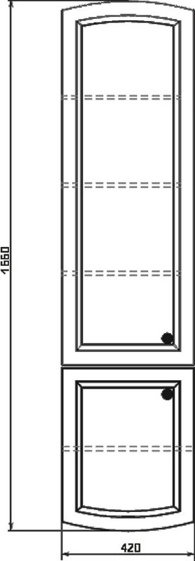 Шкаф-пенал для ванной Comforty Палини 42 подвесной, белый