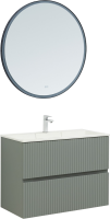 Тумба под раковину без столешницы Aquanet Джейн 90 подвесная, мисти грин