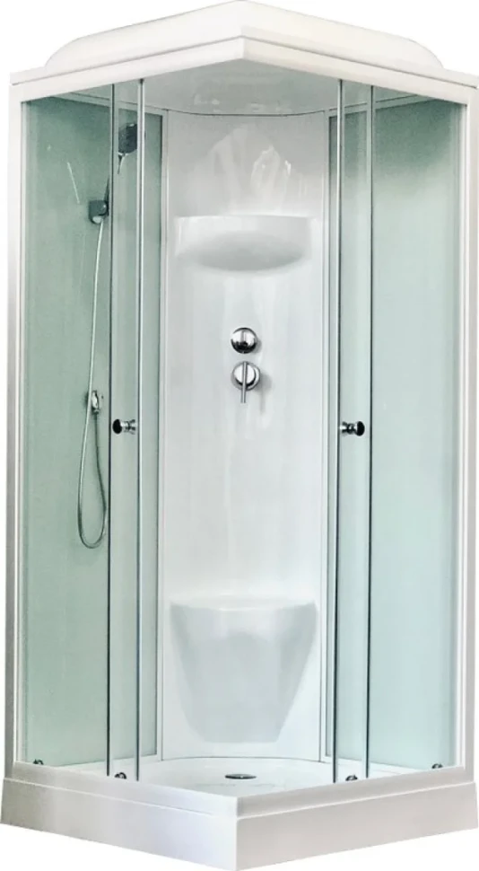 Душевая кабина Royal Bath HP RB 90HP6-WT с низким поддоном, с сиденьем