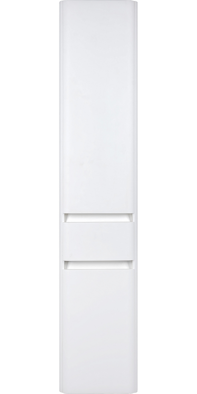 Шкаф пенал для ванной Style Line Атлантика 35 Люкс Plus, с бельевой корзиной, антискрейч